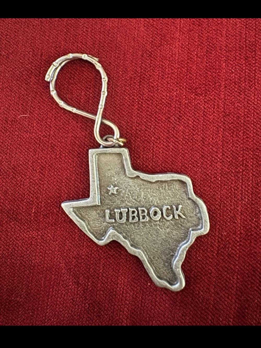 Collectible Vintage Rawcliffe Pewter Texas Keychain (1980)